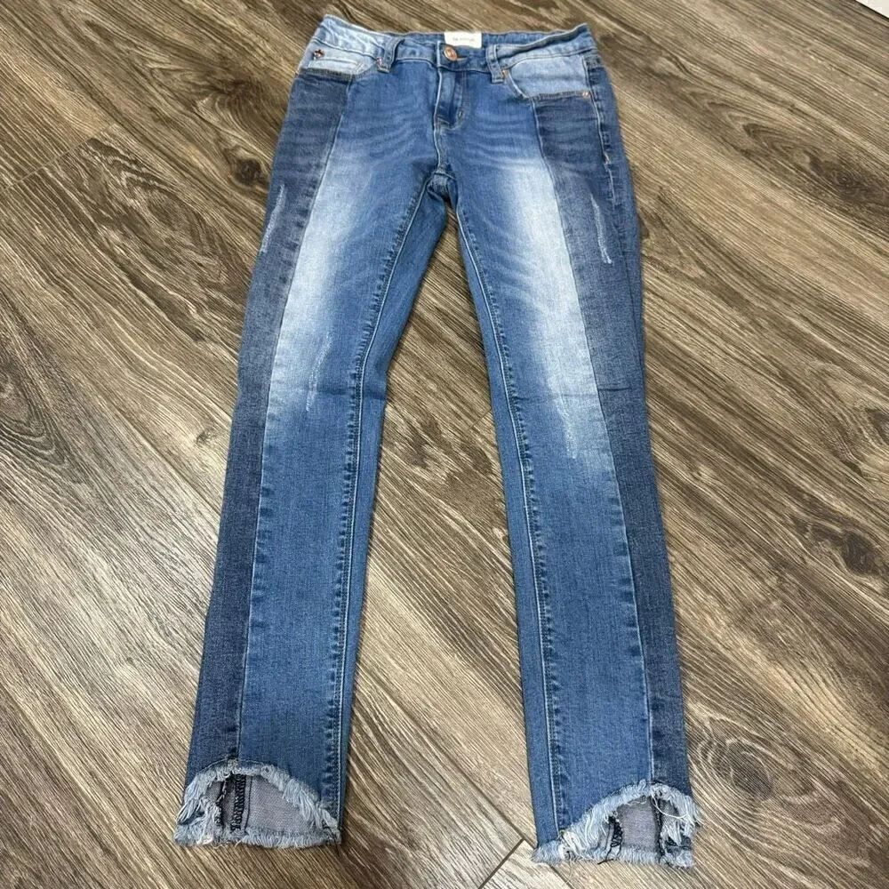 Hudson 14 frayed skinny jeans